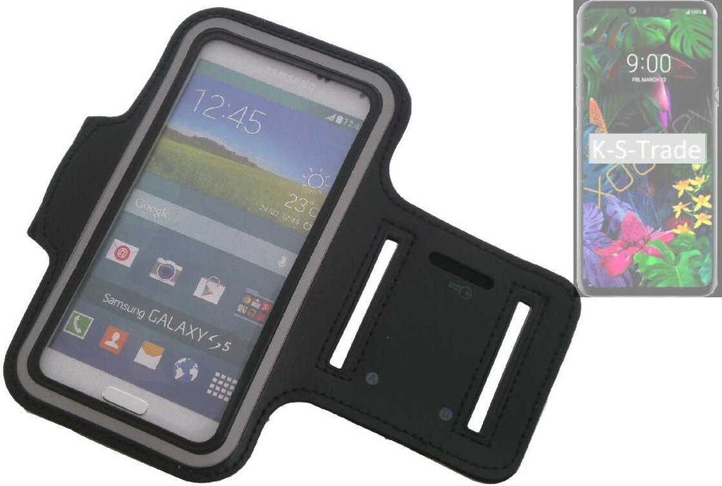 Kompatibel mit LG Electronics G8 ThinQ Neopren Jogging Armband Sportarmband Oberarmband schwarz kompatibel mit LG Electronics G8 ThinQ mit Reflektor