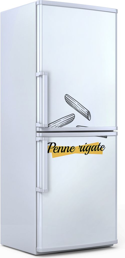 Kühlschrankdekoration 70x180 cm Aufkleber auf dem Kühlschrank - Italienische Nudeln Pasta