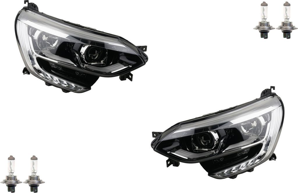 Johns, Scheinwerfer Halogen Front passend für Renault Megance IV 15- mit H7 H7 Satz L R 260609169R 260100506R