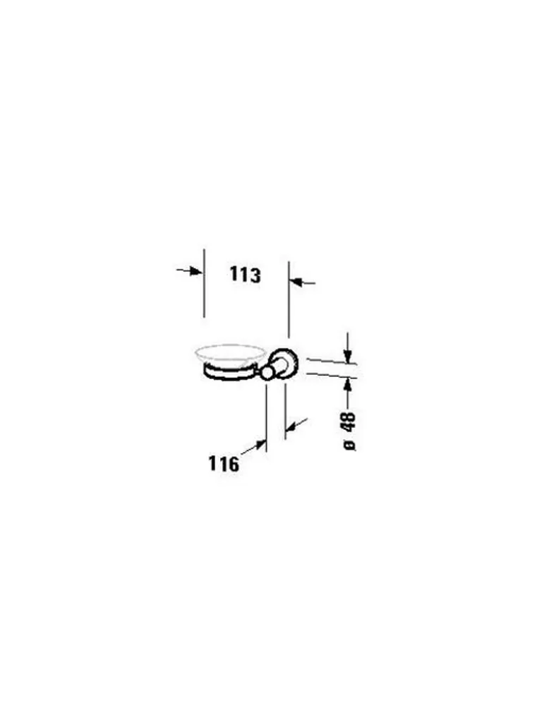 Porte-savon suspendu Duravit D-Code 0099171000 finition chrome chic - 9
