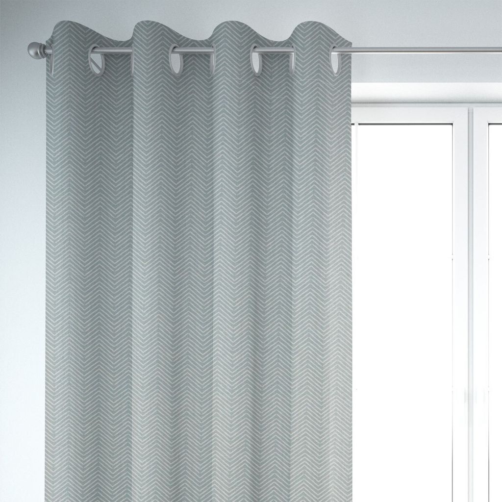 SCHÖNER LEBEN. Vorhang Pica ZickZack mint 245cm oder Länge wählbar aus Standardgrößen Aufhängung Ösen