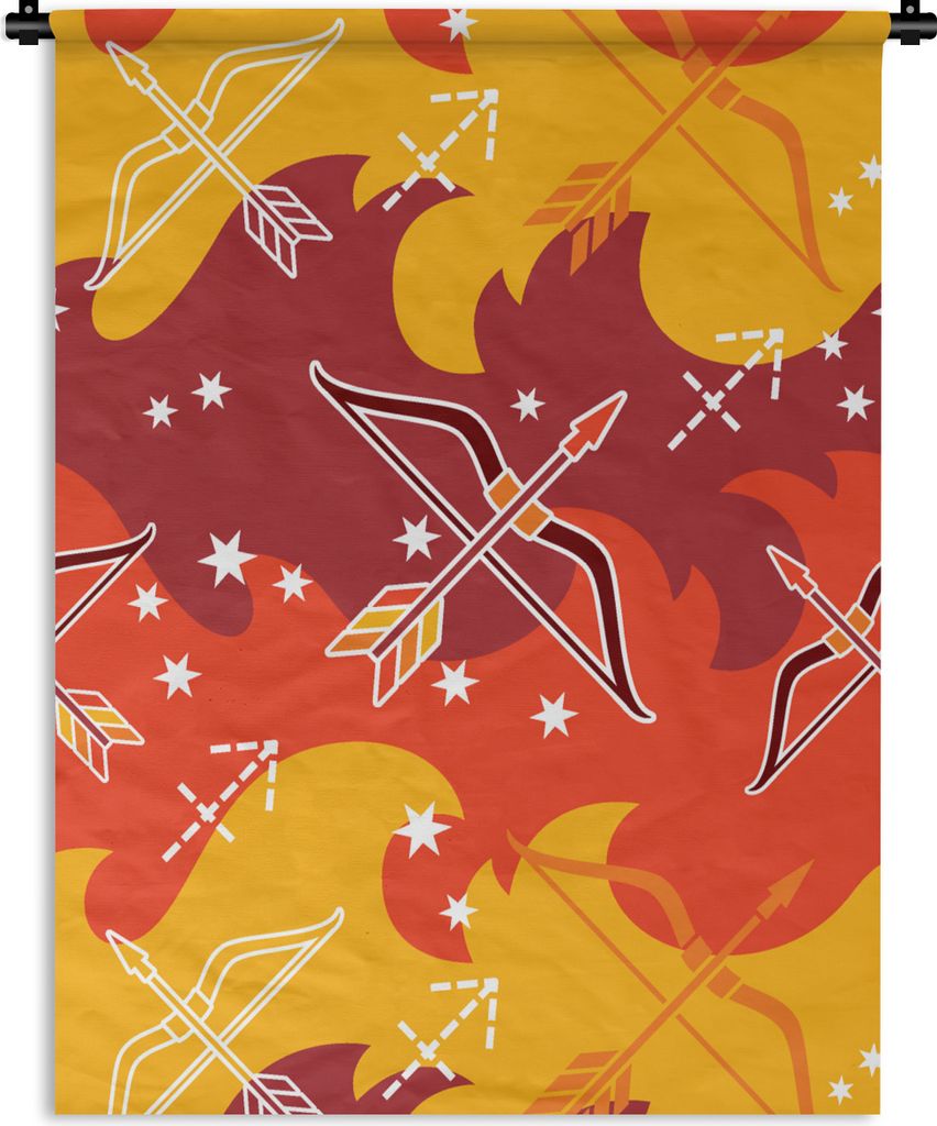 MuchoWow Wandteppich Wandbehang Schütze - Tierkreiszeichen - Design 90x120 cm Tapisserie Dekoration Wandtuch - Wanddeko