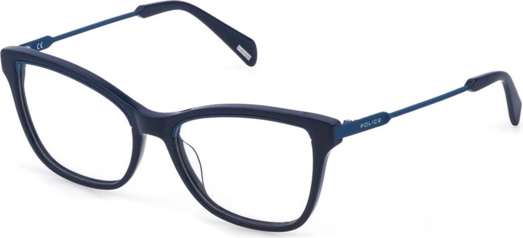 Police VPLC30E Blu pieno lucido 54/17/140 Damen Brillen