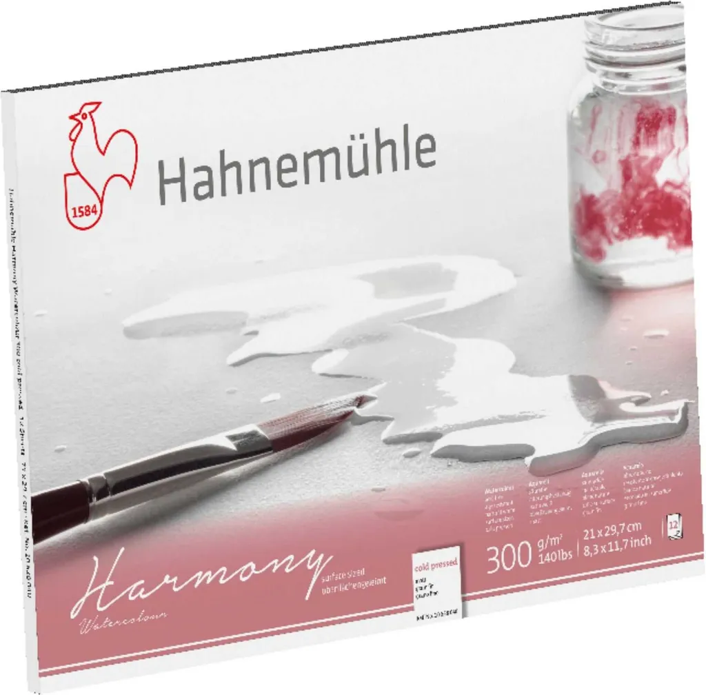 Hahnemühle Harmony Acquerello A 4 opaco 12 fogli 300 g - 2