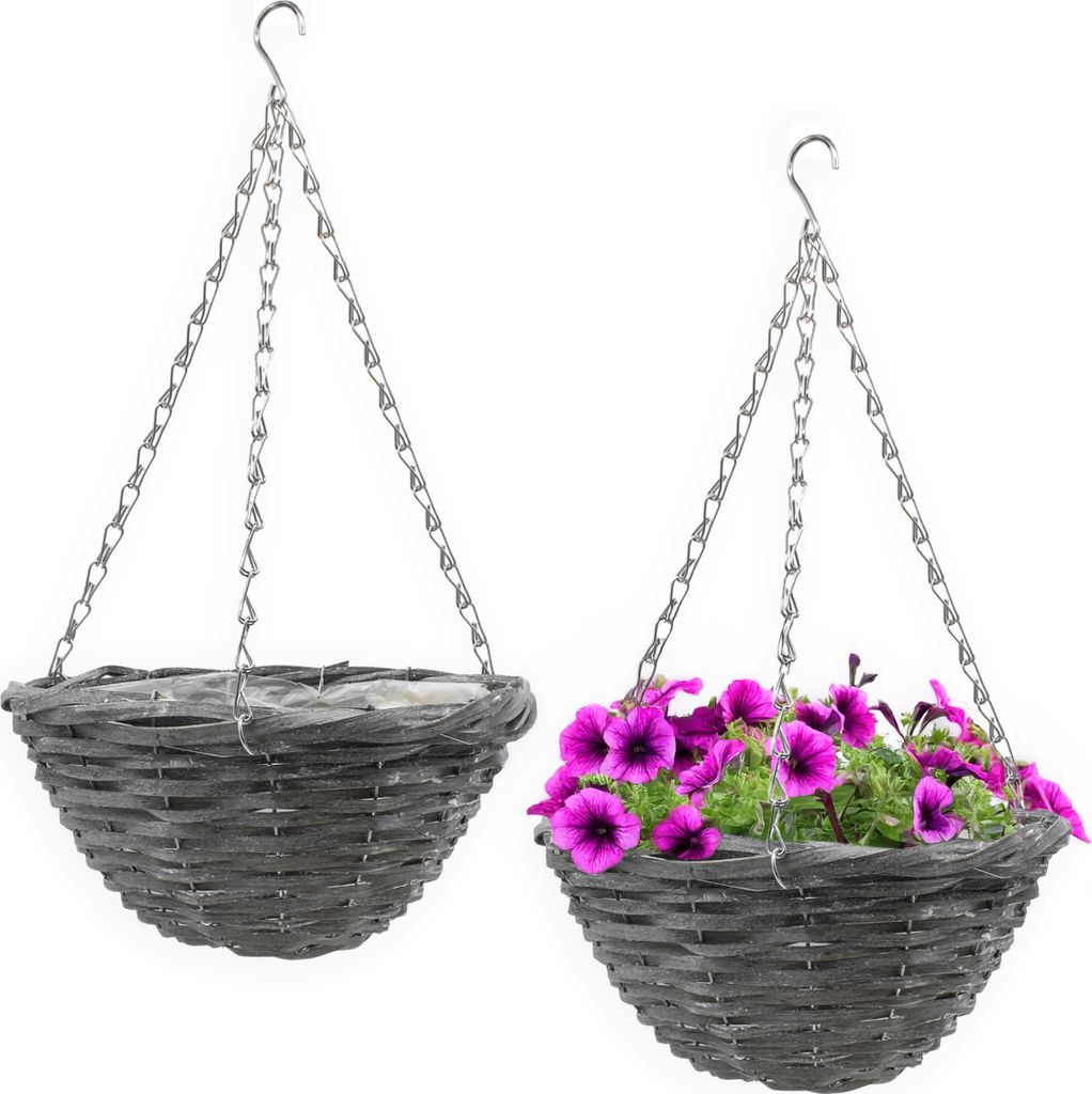 1.03 Vaso da fiori sospeso incl. catena set di 2 - ca. Ø 29 Immagine del prodotto 