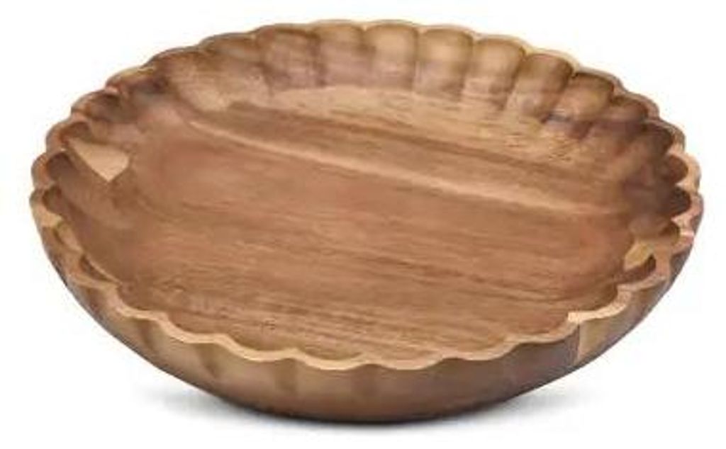 FLORI plateau en acaciahout bord surélevé Ø 25 x 4 cm Image du produit 