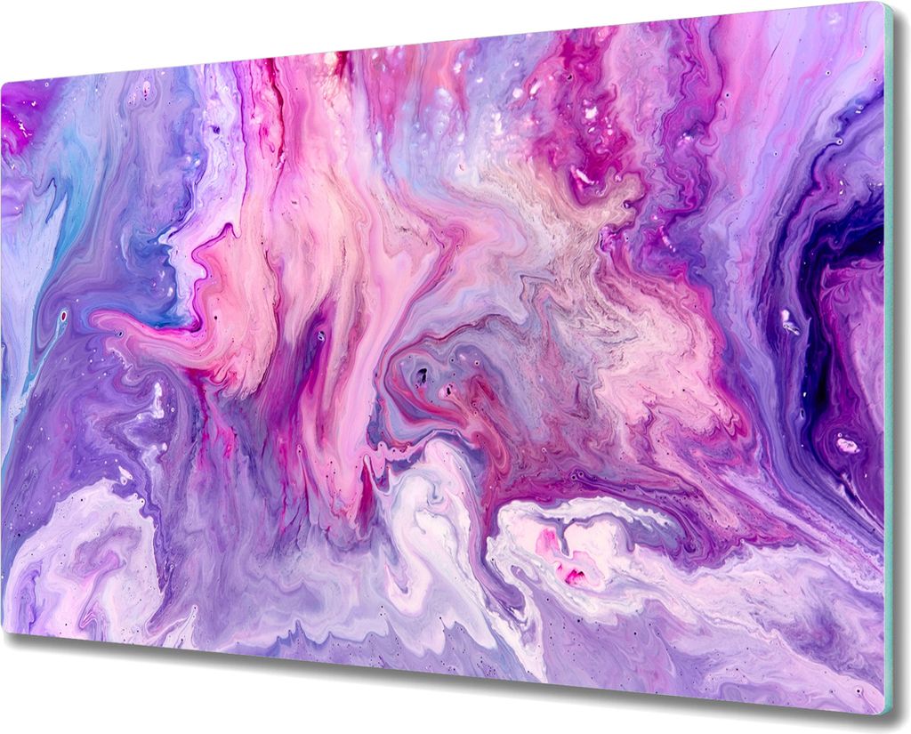 Coloray Schneidebrett Herdabdeckplatte 80x52 cm Kochplattenabdeckung Küchenbrett Hackbrett - Schneiden verschüttete Farbe