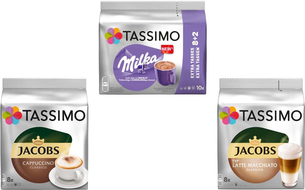 Tassimo Cream Collection 3 Sorten Latte Macchiato Milka Produktbild 