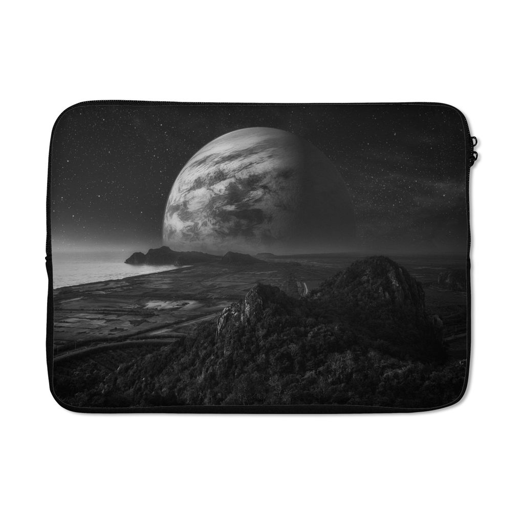 MuchoWow Laptop Hülle 13 Zoll Planeten - Berge - Sterne Laptoptasche - Laptophülle - Sleeve - Rundumschutz