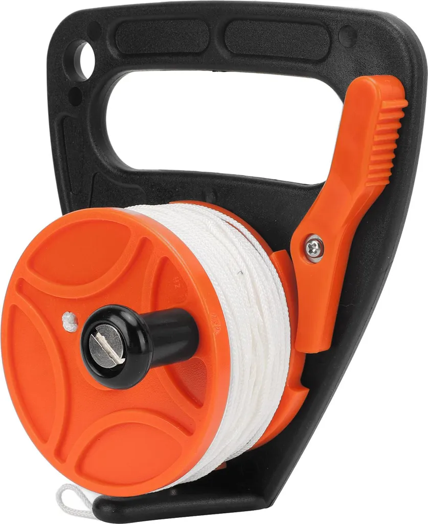 Dévidoir de plongée anti-emmêlement 46m fil blanc et bobine orange