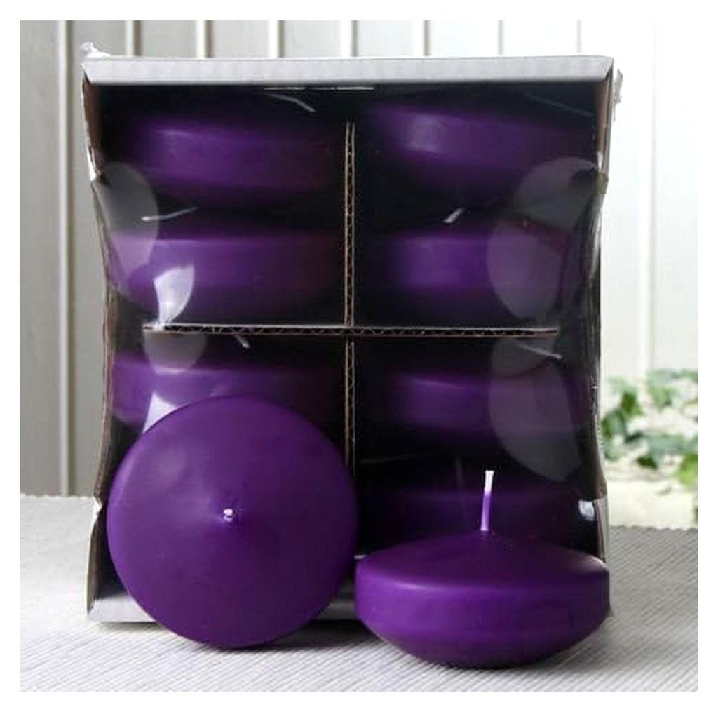 XL-Schwimmkerzen mit 8 Stunden Brenndauer, 8er-Pack, lila-violett