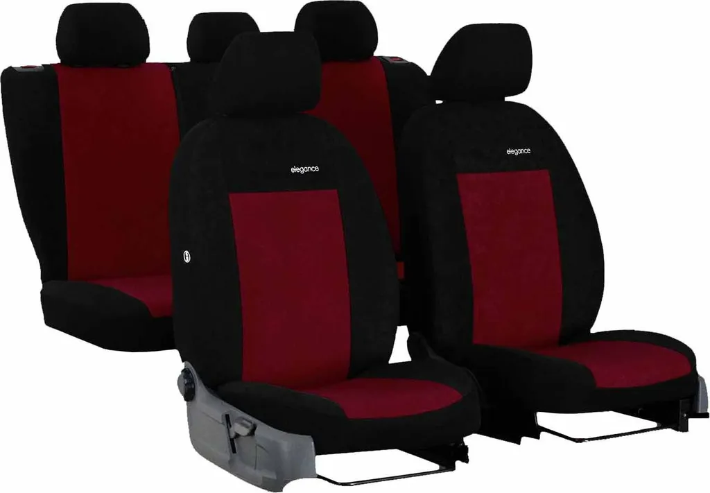 Set Coprisedili Universali Lancia Ypsilon Rosso Scuro - Protezione Auto - 11