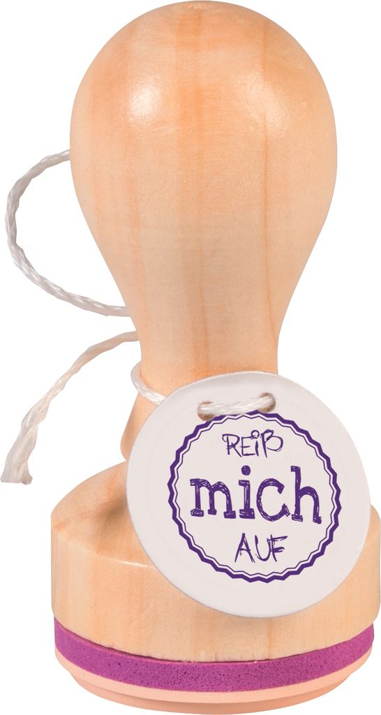 HEYDA 211803005 Stempel Reiß mich auf Holz matt lackiert