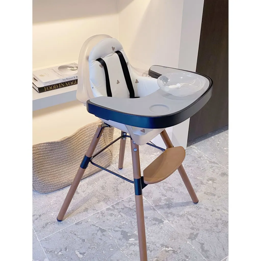 Tablette Chaise Haute Childhome Evolu Noir et Set de Table Silicone - 6
