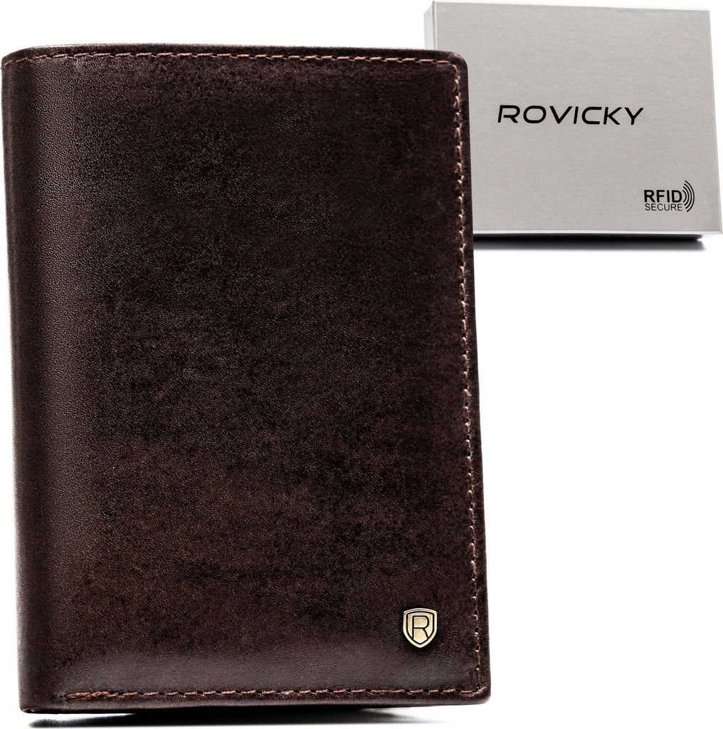 Herren Leder Geldbörse N74-RVT-2299 D.Brown