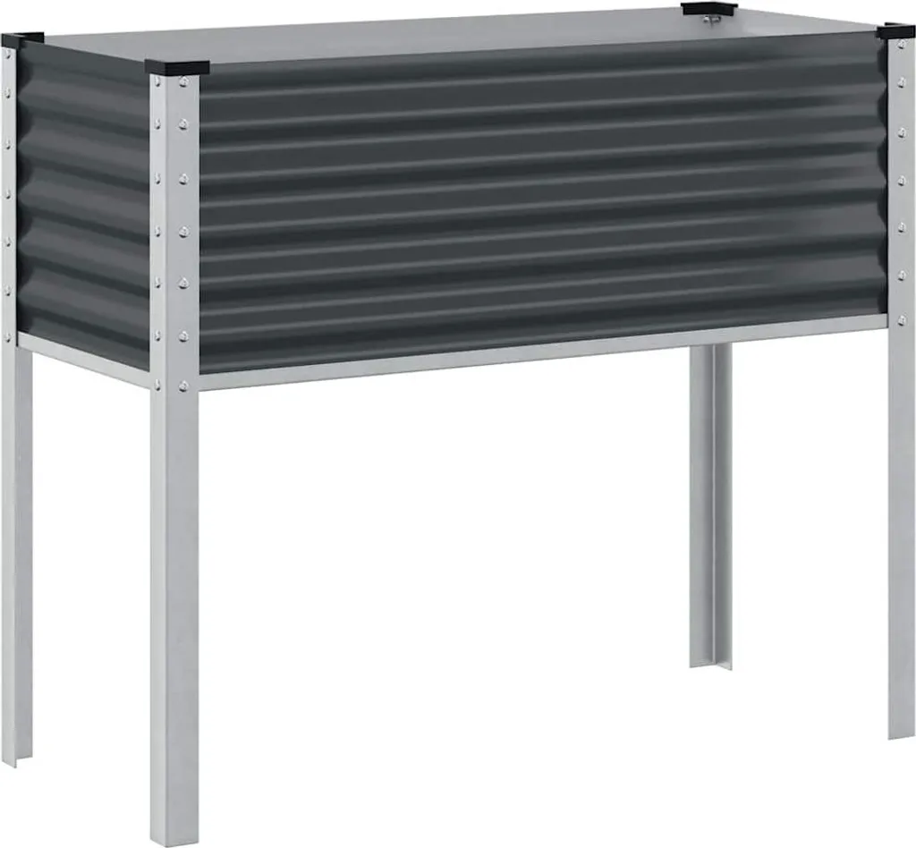 Jardinière en acier 100x45x90 cm anthracite : fini le bois qui pourrit