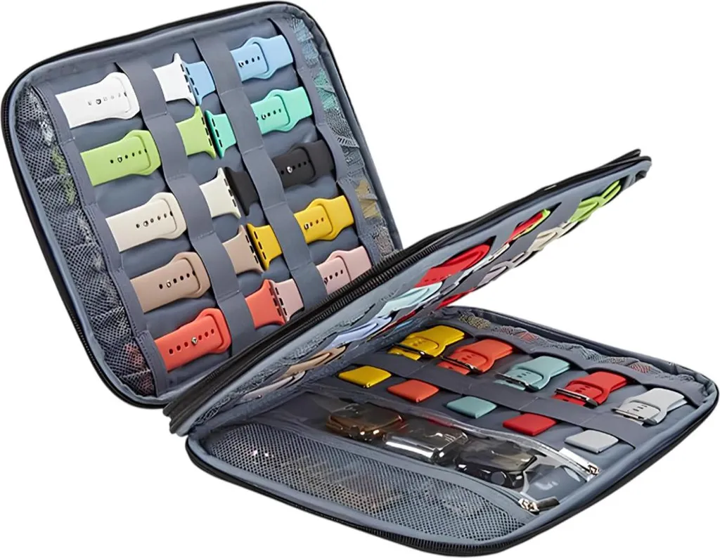 Eko Pochette de Rangement pour 40 Bracelets de Montre, Coloris Noir