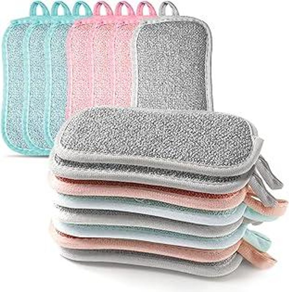 15 Pcs Waschbarer Schwamm,Putzschwamm Küche Spülschwamm Küchenschwamm Fleckenentferner Scheuerschwamm Reinigungsschwamm Antibakteriell Wiederver...