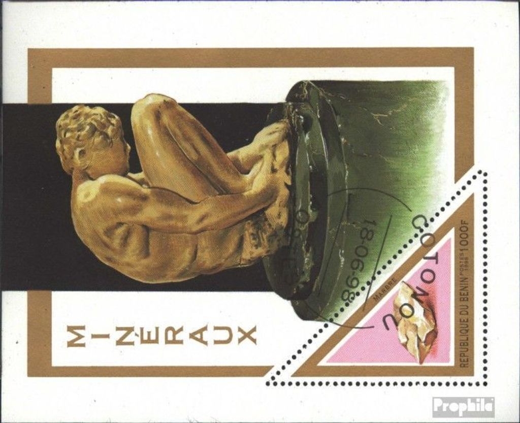 Briefmarken Benin 1998 Mi Block39 (kompl.Ausg.) gestempelt Mineralien + Gesteine
