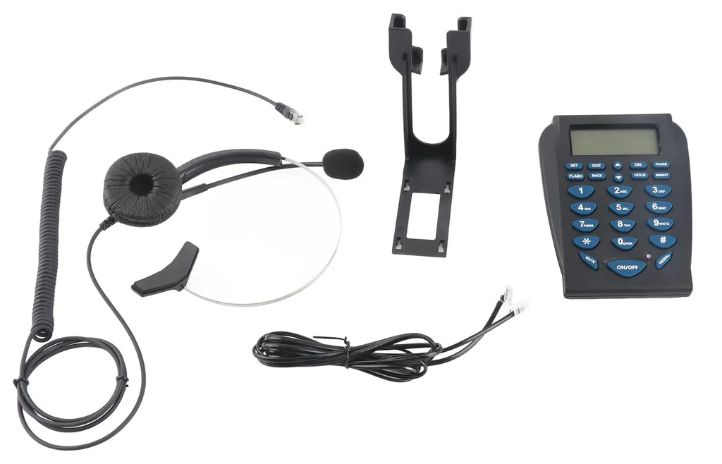 Téléphone antibruit pour appels clairs avec casque et identifiant appel