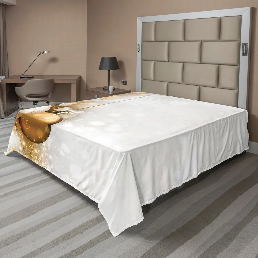 Linge de Lit de Noël ABAKUHAUS Confortable et Doux 244x205 cm Image Vœux