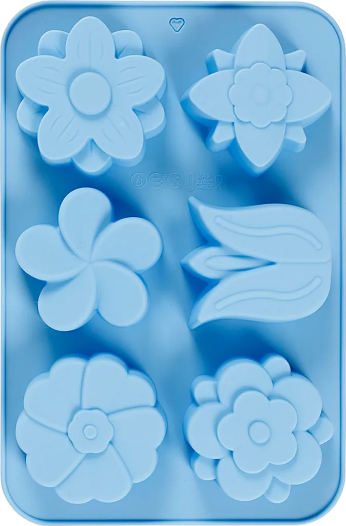 Moule fleurs silicone 6 empreintes pour décorations de gâteaux et fêtes