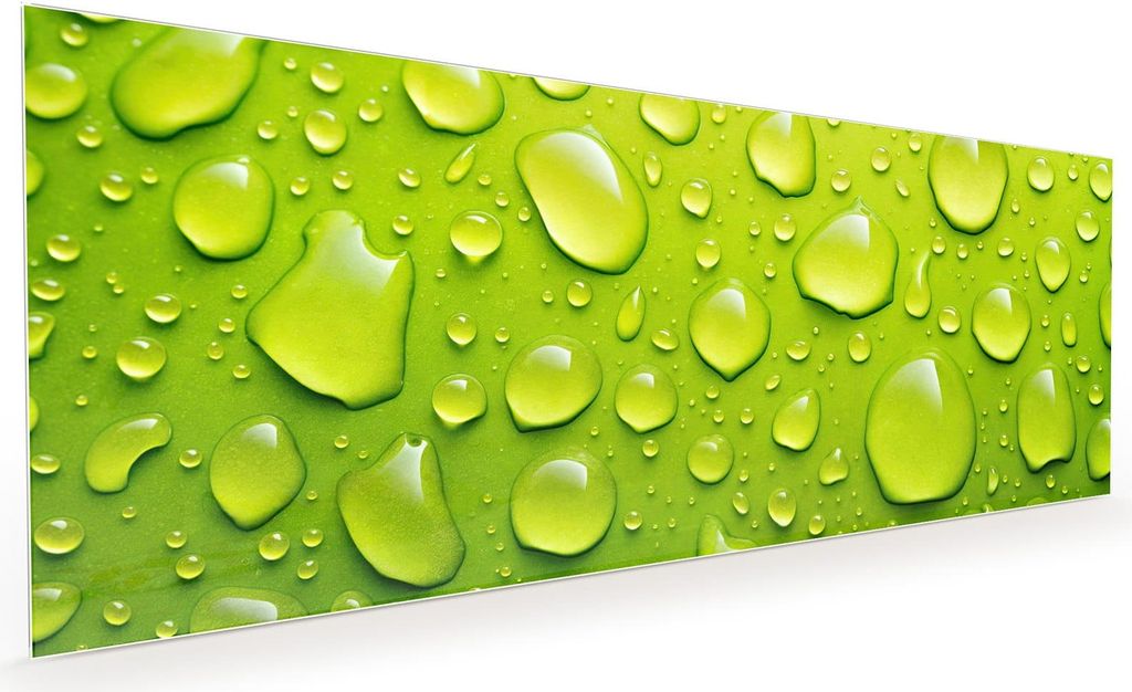 Küchenrückwand Spritzschutz Glas mit Motiv Wassertropfen 40 x 40 cm