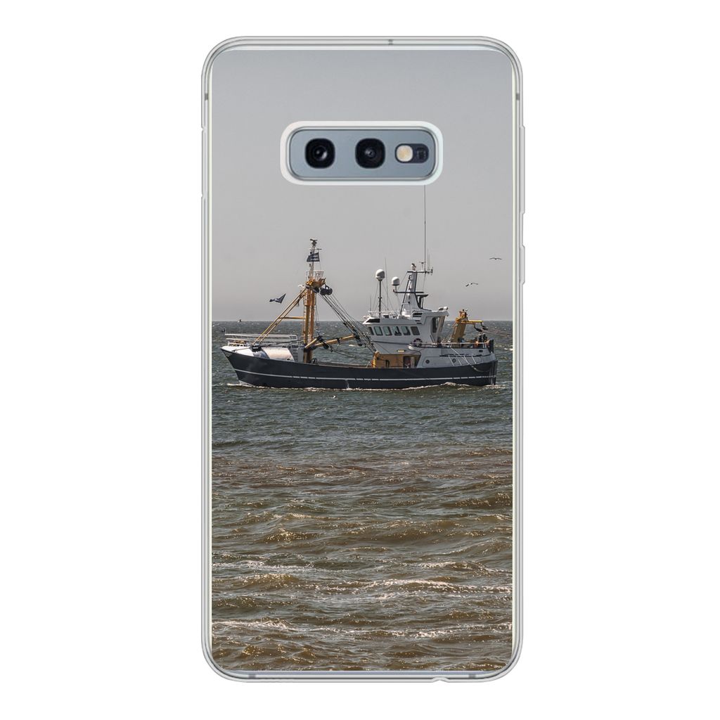 MuchoWow Handyhülle Schutzhülle Hülle für Samsung Galaxy S10e Nordsee - Fischerboot - Wasser Silikon Softcase Handy Hülle - Handy