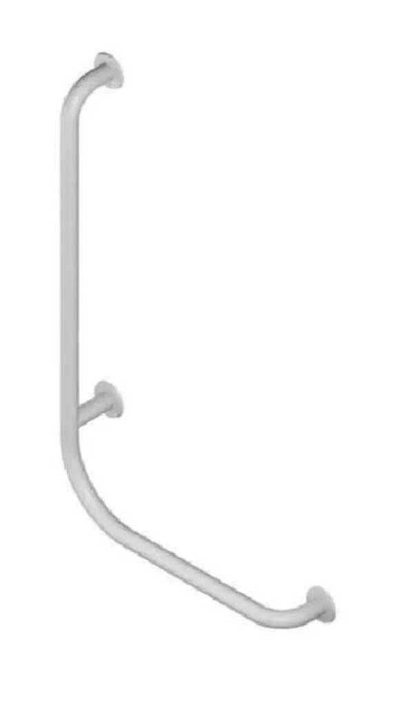 Barre de maintien douche Jika Universum 750x450 mm droite en acier blanc