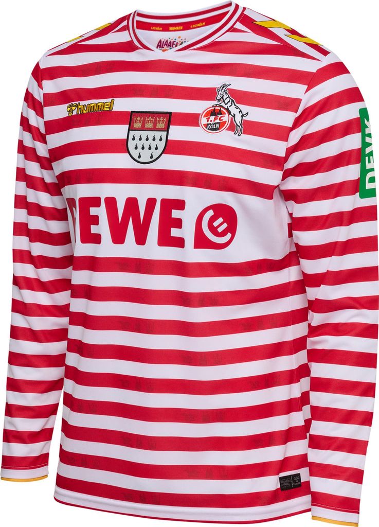 HUMMEL 1FCKöln 25/26 Karneval Jersey L/S WHITE/TRUE RED Produktbild 