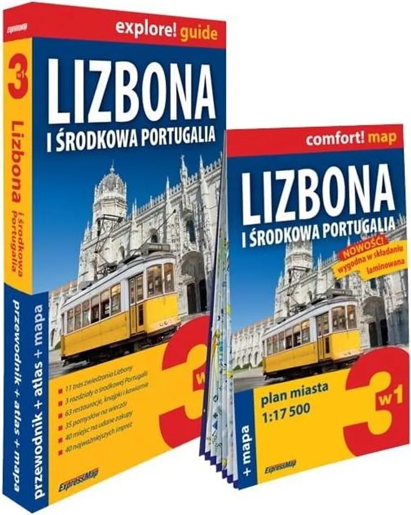 Livre de voyage Lisbonne et centre du Portugal 3en1 broché pour circuit