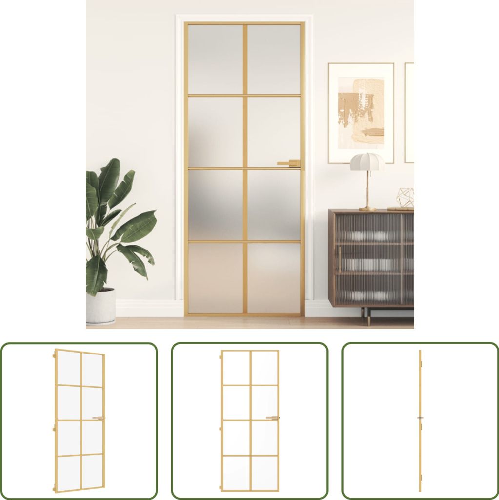 The Living Store Innentür Schlank Golden 83x201,5 cm Produktbild 