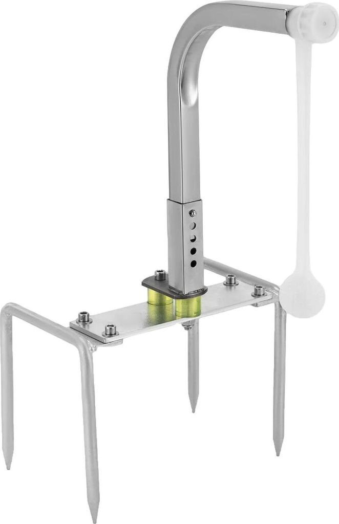 Golf Schwungtrainer - Trainingshilfe - 5 Stufen, Höhe 44–49 cm - Für Links- und Rechtshänder - Tragbar - Edelstahl, Eisen, TPU - Silber