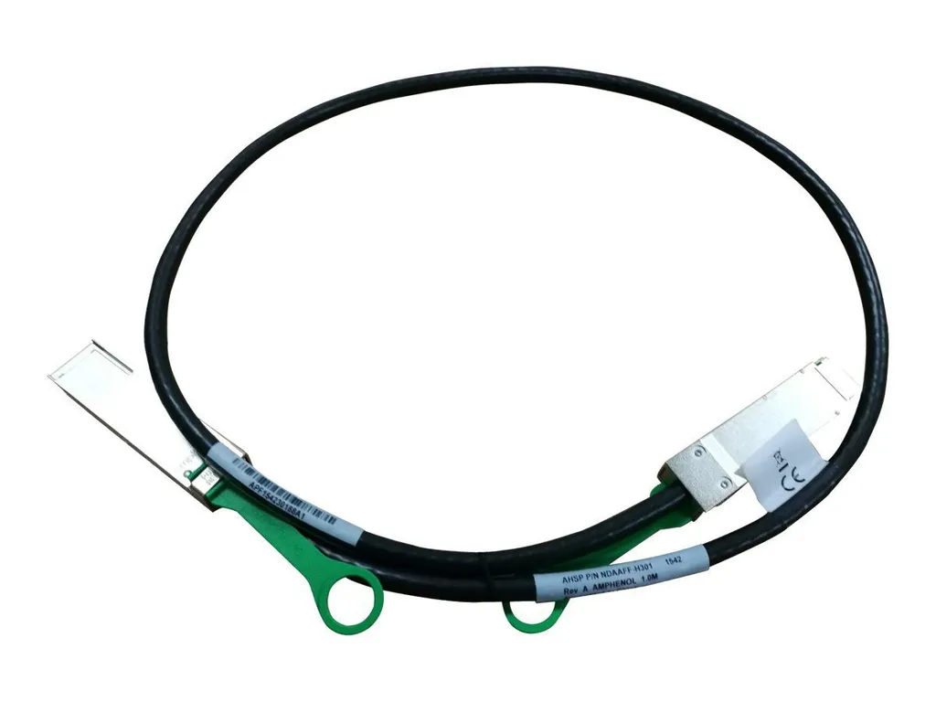 Câble de raccordement direct HPE X240 100G QSFP28 1m DAC JL271A Noir