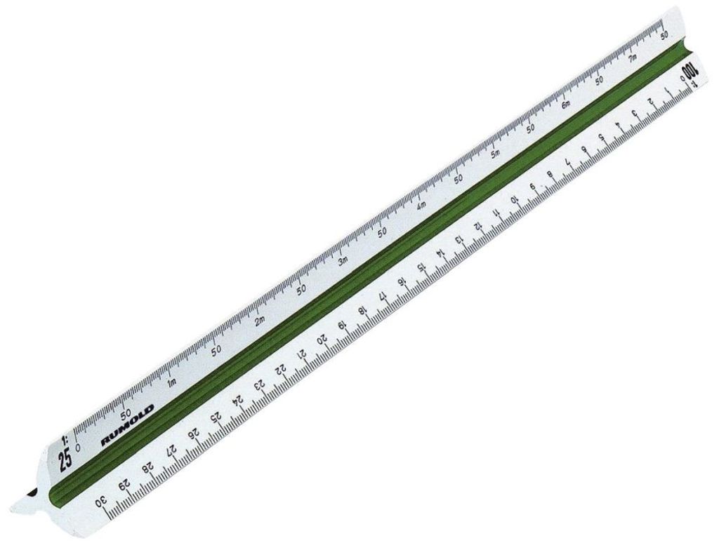 RUMOLD Dreikantmaßstab 150 30cm Vermessung 6: 1:500 1:1000 Produktbild 