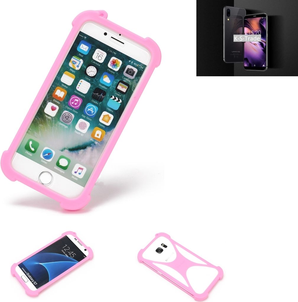 K-S-Trade Handy Hülle kompatibel mit UMIDIGI A3 Schutz Hülle Bumper Silikon Schutz Hülle Cover Case Silikoncase Silikonbumper TPU Softcase