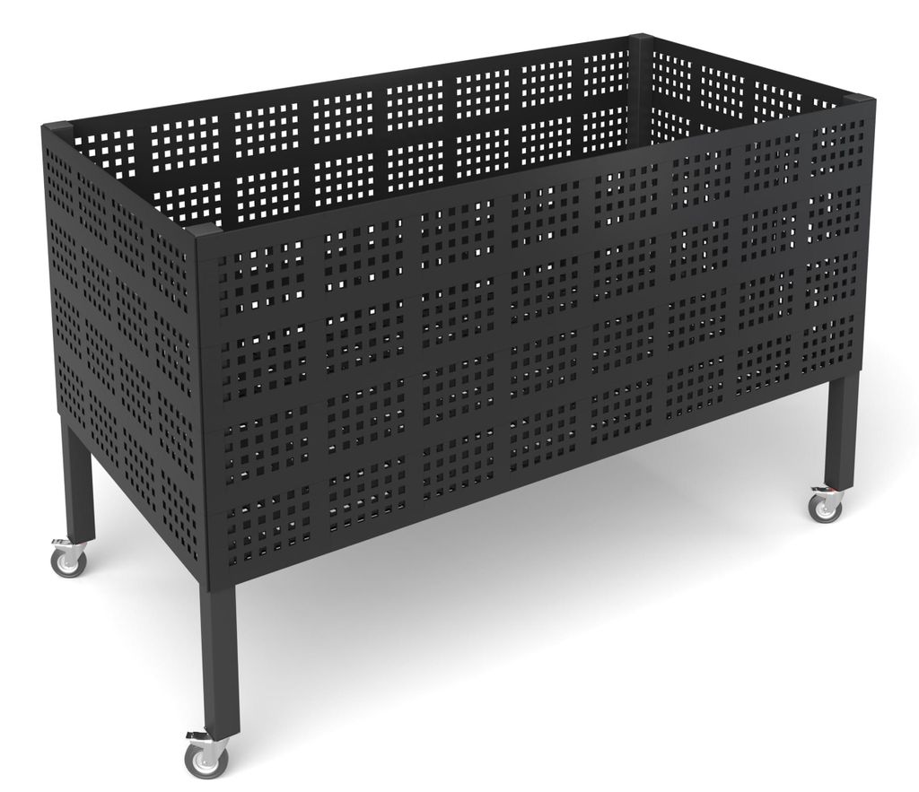 LogistSystem Mobiler Sportball-Aufbewahrungswagen 120x60x80cm - Anthrazit glänzend
