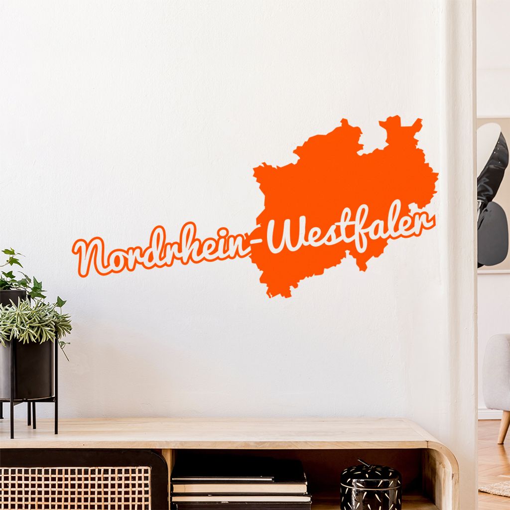 Nordrhein-Westfale Herkunft Wandtattoo Wandaufkleber Wall Sticker - Dekoration, Küche, Wohnzimmer, Schlafzimmer, Badezimmer