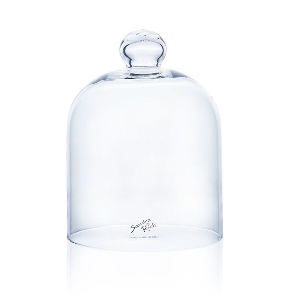 12er Set Glashauben, Käseglocken Glas D. 14cm H. 18,5cm Sandra Rich