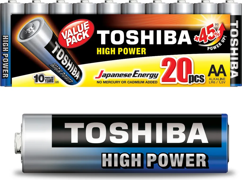 20 Pile Stilo Toshiba AA LR6 1.5V - La Vera Qualità di Una Volta