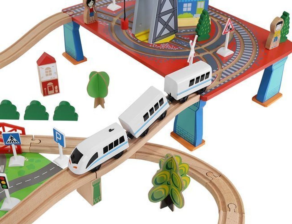 Kruzzel Wooden Railway - batteriebetriebener Zug Produktbild 18