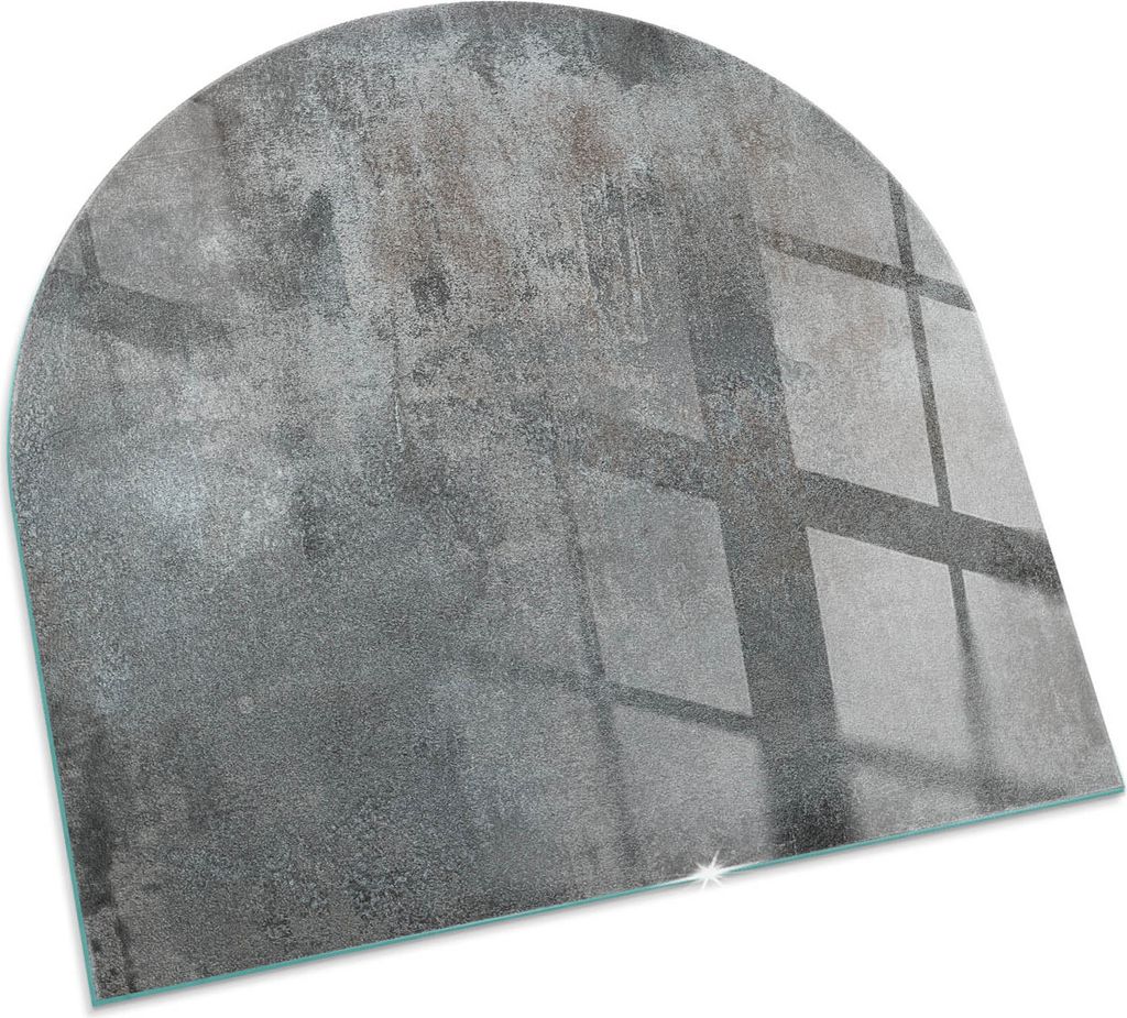 Raue Oberflächentextur – Glasbodenplatte für – Kaminofen – Produktbild 