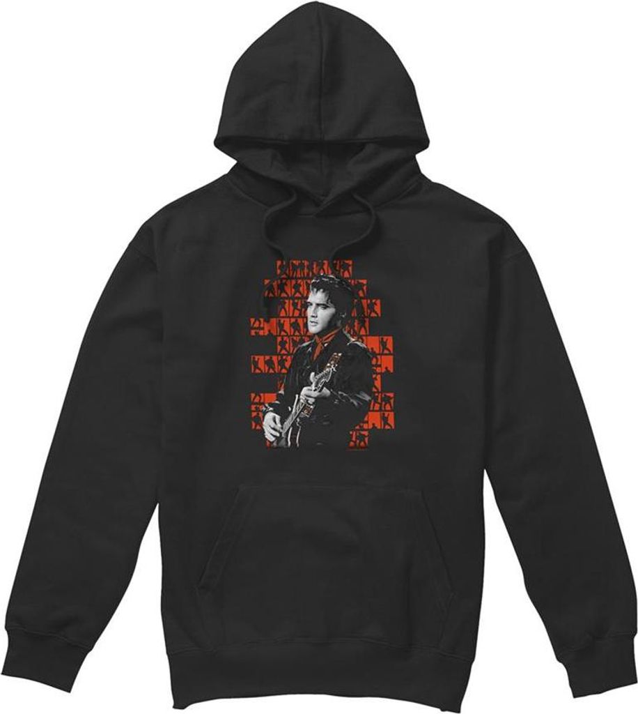Elvis Presley - "1968" Kapuzenpullover für Herren/Damen Uni TV32469 (L) (Schwarz)