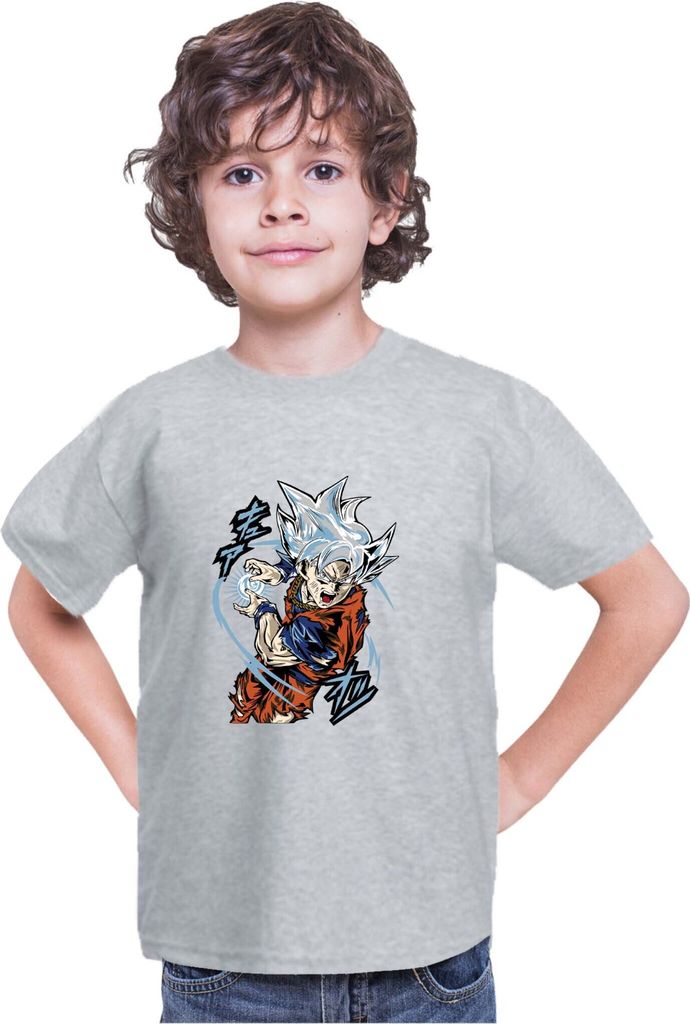 Kinder T-Shirt Dragon Anime Manga Ball Z Goku 40, 12-13 Jahr - 152 / Grau