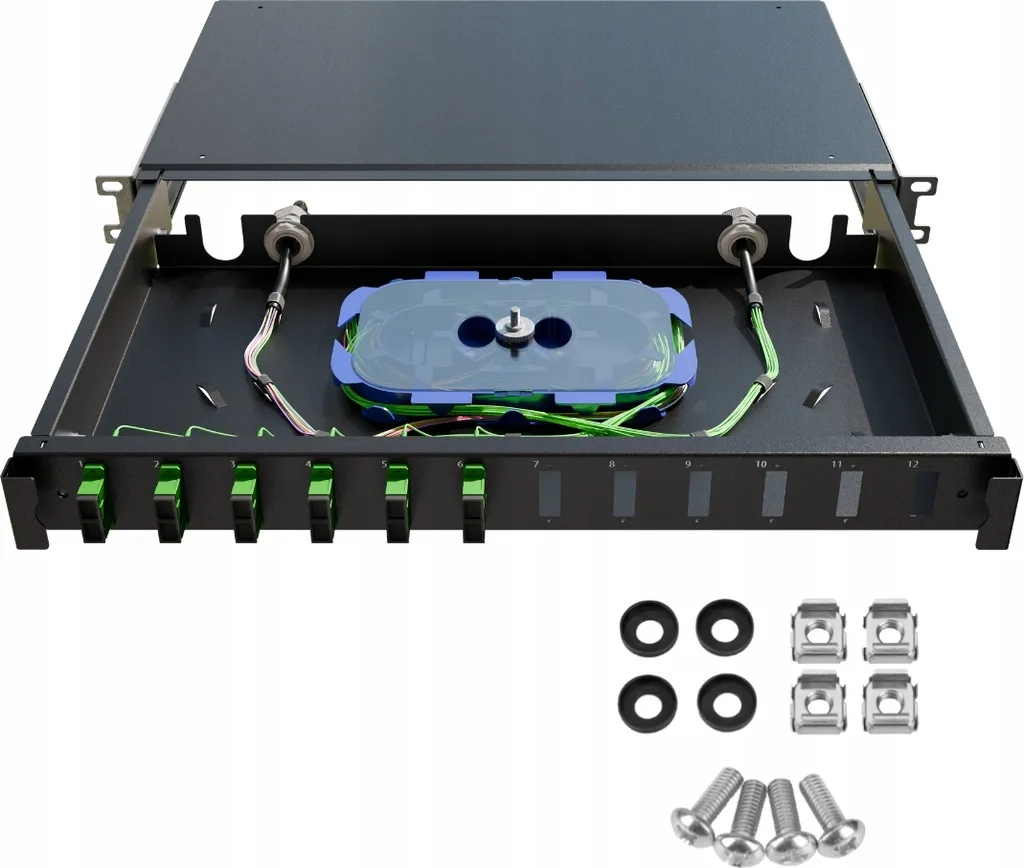 Finissez le désordre fibre avec le Tiroir Optique 1U RACK 19 12xSC Duplex