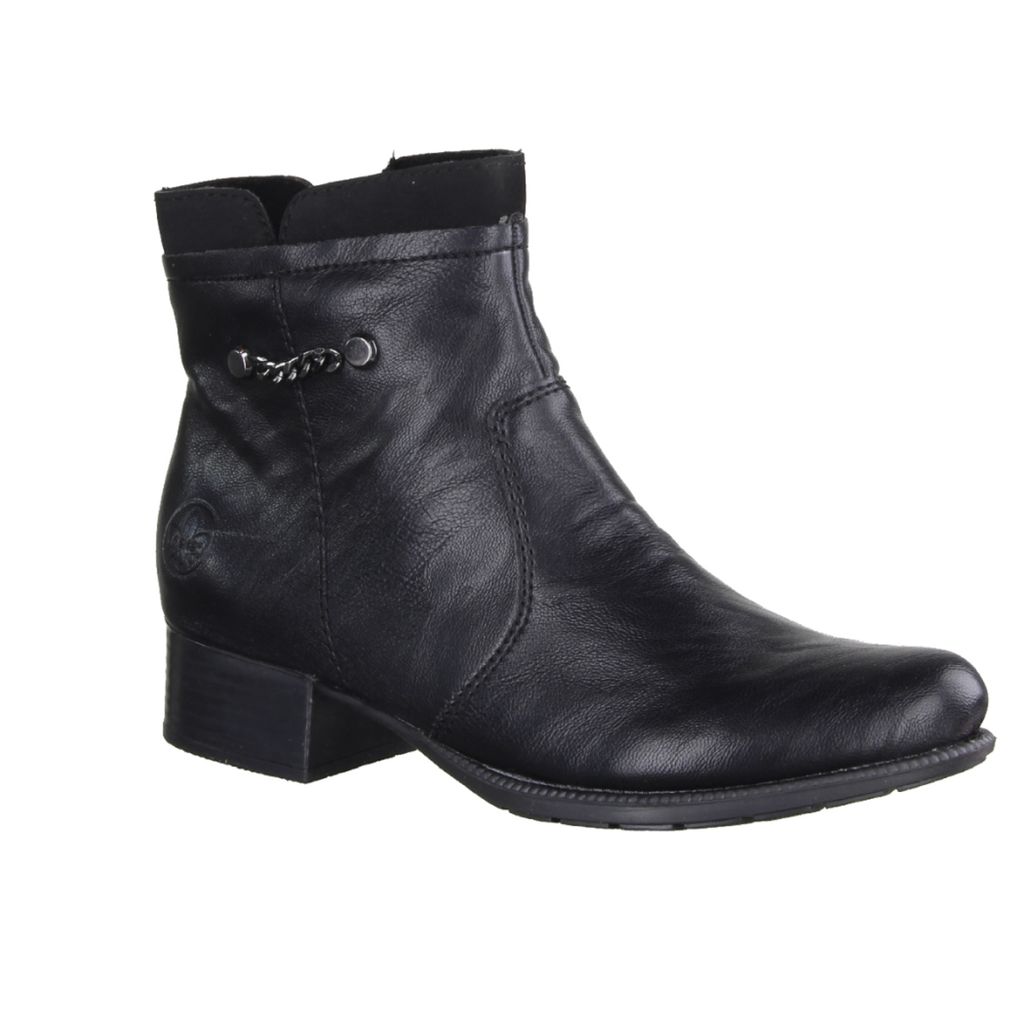 Rieker 78660-00 Damen, Stiefelette, Synthetik, Schwarz, Produktbild 