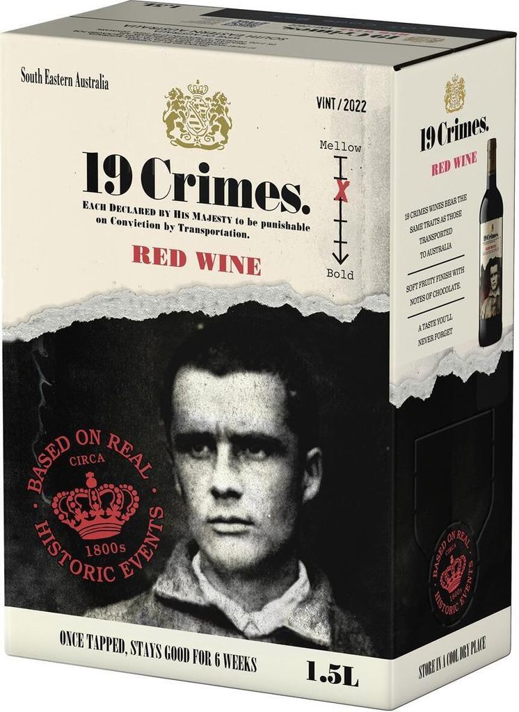 19 Crimes Red Wine Rotwein 13,5% Vol. 1,5 L Bag in Box Produktbild 