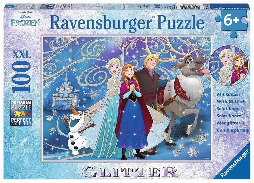 100 Teile Ravensburger Kinder Puzzle XXL Glitter Disney Produktbild 