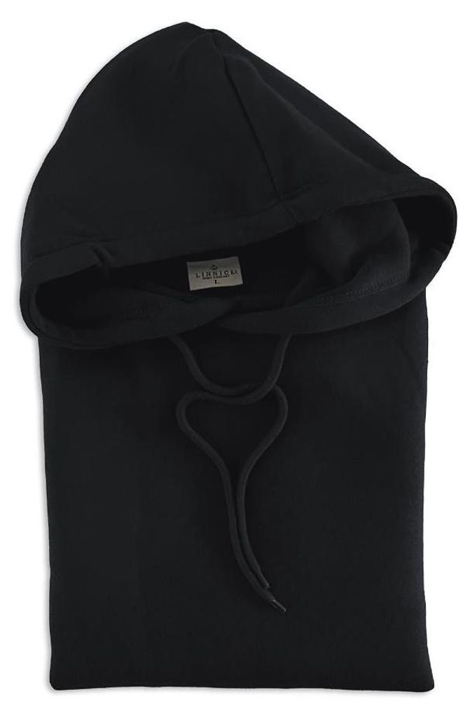 LINNICK Uni Kapuzenpullover – Schwarz – Größe M – weicher Fleece – Känguru-Tasche
