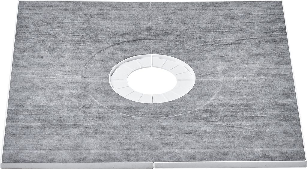 VEVOR Duschrand-Set, 914 x 914 x 22 mm, großes Duschwannen-Set mit 16 cm zentralem Abfluss, leichte EPS-Duschinstallations-Sets mit 2 wasserdichte...